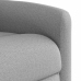 Sillón reclinable eléctrico de tela gris nube