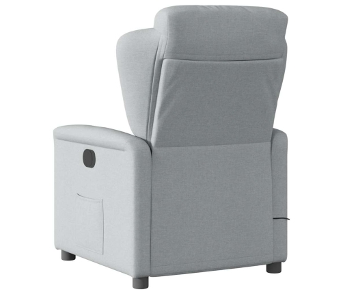 Sillón reclinable de masaje eléctrico tela gris claro