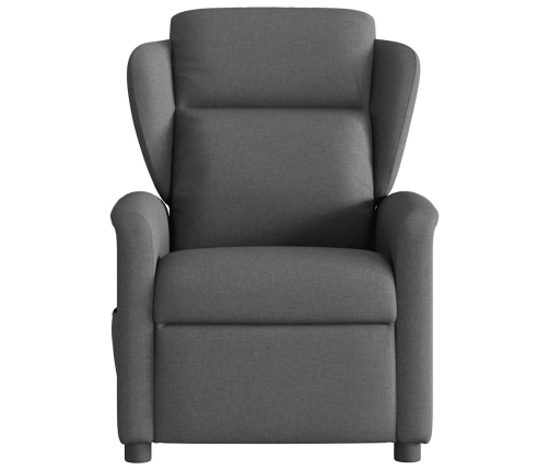 Sillón reclinable de masaje eléctrico tela gris oscuro