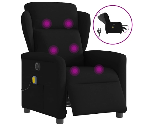 Sillón reclinable de masaje eléctrico tela negro