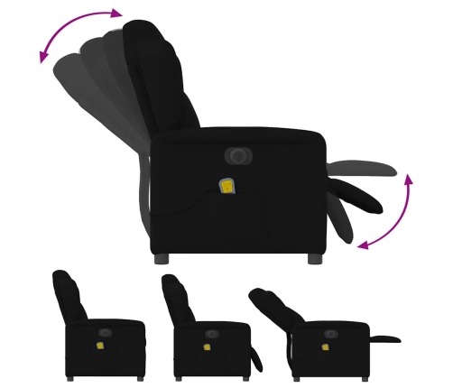 Sillón reclinable de masaje eléctrico tela negro