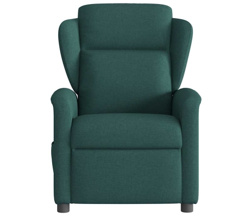 Sillón reclinable de masaje eléctrico tela verde oscuro