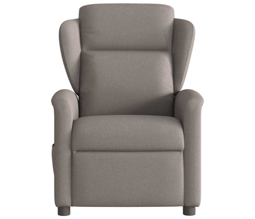 Sillón reclinable de masaje eléctrico tela gris taupe