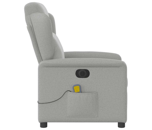 Sillón reclinable de masaje eléctrico tela gris nube