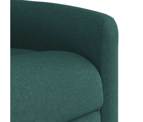 Sillón reclinable elevable tela verde oscuro