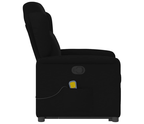 Sillón reclinable de masaje elevable tela negro