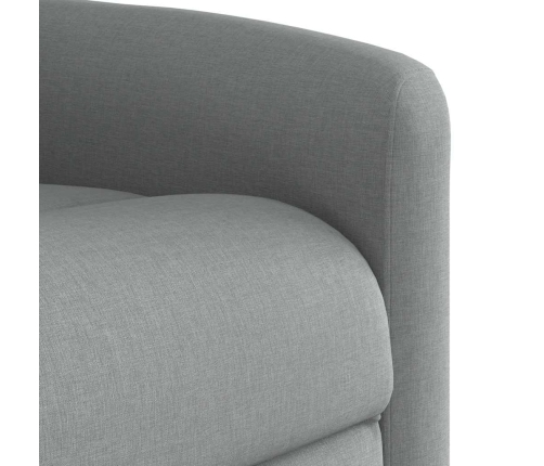 Sillón eléctrico reclinable elevable de tela gris claro