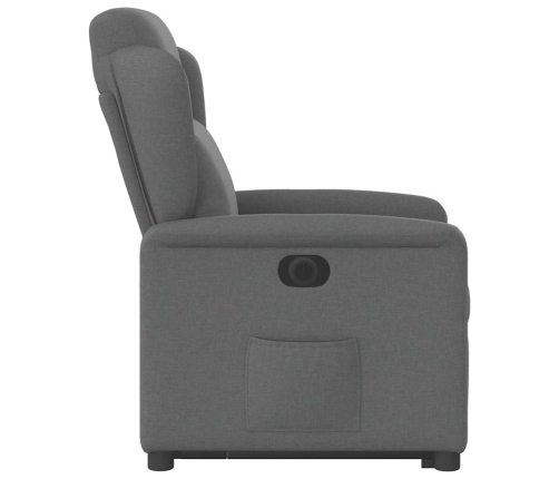 Sillón eléctrico reclinable elevable de tela gris oscuro