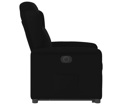 Sillón eléctrico reclinable elevable de tela negro