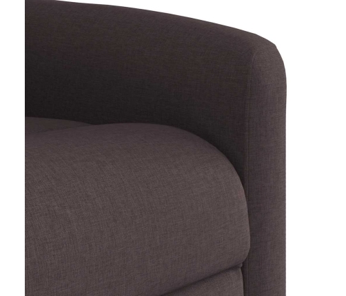 Sillón eléctrico reclinable elevable de tela marrón oscuro