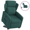 Sillón eléctrico reclinable elevable de tela verde oscuro