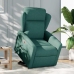 Sillón eléctrico reclinable elevable de tela verde oscuro