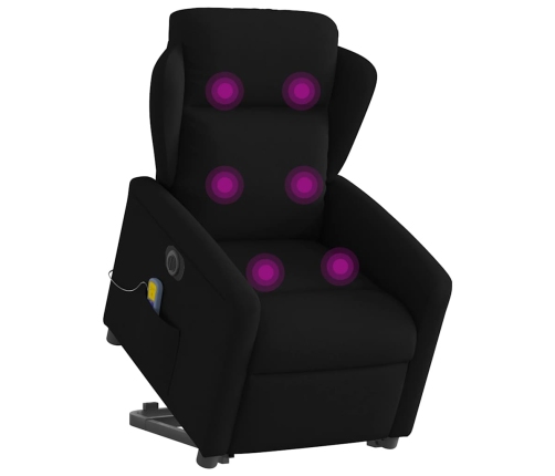 Sillón de masaje eléctrico reclinable elevable tela negro