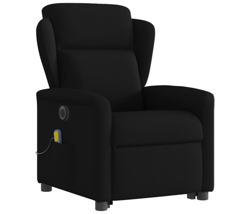 Sillón de masaje eléctrico reclinable elevable tela negro