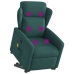 Sillón masaje eléctrico reclinable elevable tela verde oscuro