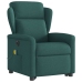 Sillón masaje eléctrico reclinable elevable tela verde oscuro