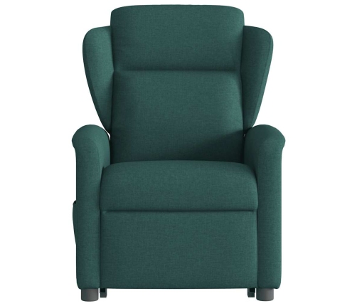 Sillón masaje eléctrico reclinable elevable tela verde oscuro