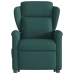 Sillón masaje eléctrico reclinable elevable tela verde oscuro