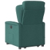 Sillón masaje eléctrico reclinable elevable tela verde oscuro