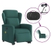 Sillón masaje eléctrico reclinable elevable tela verde oscuro