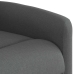 Sillón reclinable eléctrico de tela gris oscuro