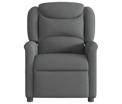 Sillón reclinable eléctrico de tela gris oscuro