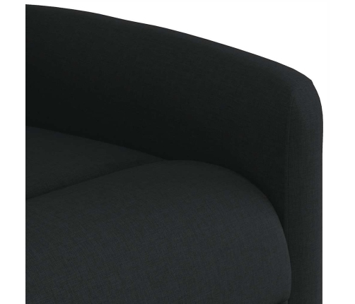 Sillón reclinable eléctrico de tela negro