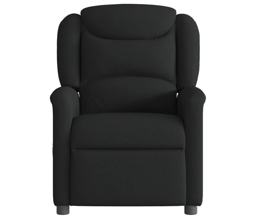 Sillón reclinable eléctrico de tela negro