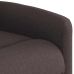 Sillón reclinable eléctrico tela marrón oscuro