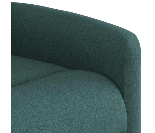 Sillón reclinable eléctrico tela verde oscuro