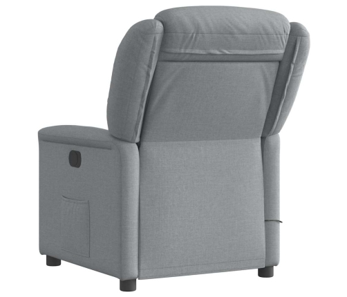 Sillón reclinable de masaje eléctrico tela gris claro