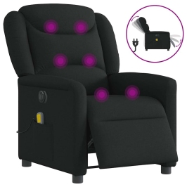 Sillón reclinable de masaje eléctrico tela negro