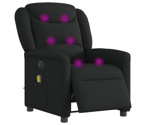 Sillón reclinable de masaje eléctrico tela negro