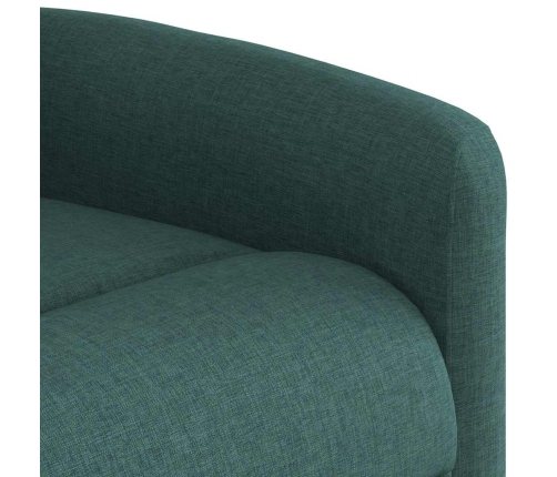 Sillón reclinable de masaje eléctrico tela verde oscuro