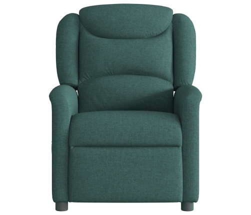 Sillón reclinable de masaje eléctrico tela verde oscuro