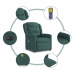 Sillón reclinable de masaje eléctrico tela verde oscuro