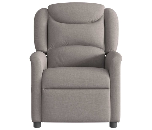 Sillón reclinable de masaje eléctrico tela gris taupe