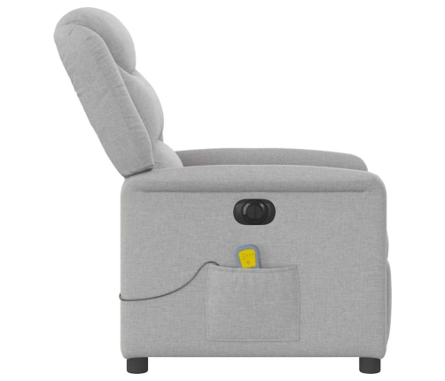 Sillón reclinable de masaje eléctrico tela gris nube