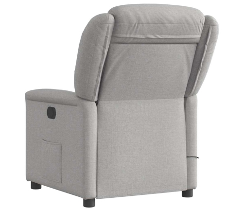 Sillón reclinable de masaje eléctrico tela gris nube