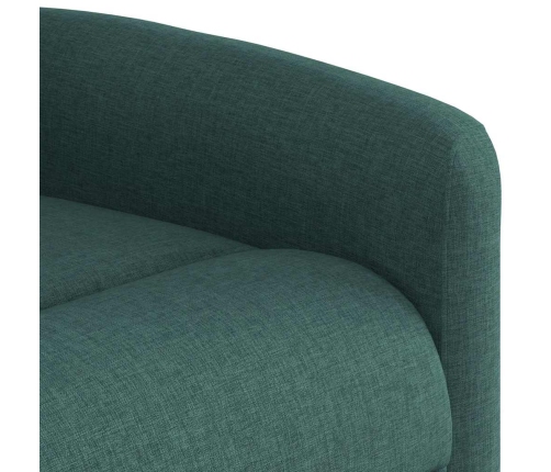 Sillón reclinable elevable tela verde oscuro