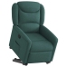 Sillón reclinable elevable tela verde oscuro