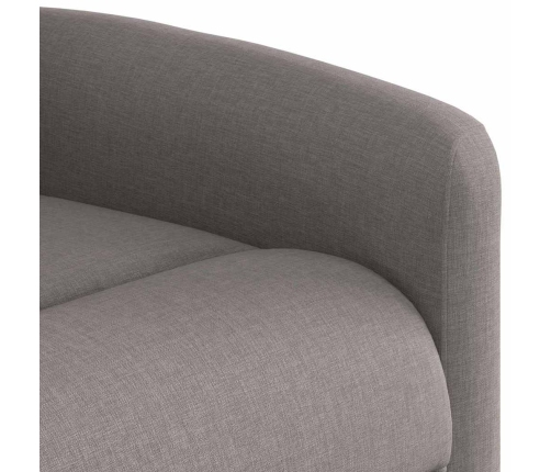 Sillón reclinable elevable tela gris taupe