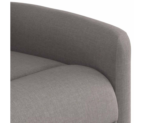 Sillón reclinable de masaje elevable tela gris taupé