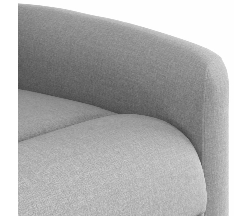 Sillón de masaje reclinable de pie de tela gris nube