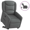 Sillón eléctrico reclinable elevable de tela gris oscuro