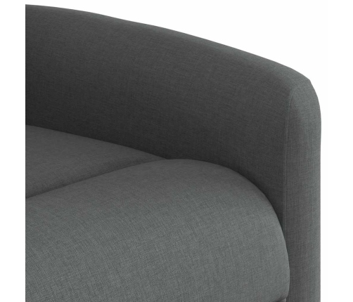 Sillón eléctrico reclinable elevable de tela gris oscuro