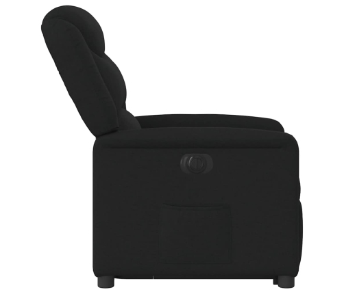 Sillón eléctrico reclinable elevable de tela negro