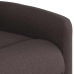 Sillón eléctrico reclinable elevable de tela marrón oscuro