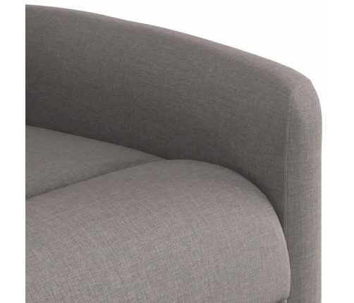 Sillón eléctrico reclinable elevable de tela gris taupe