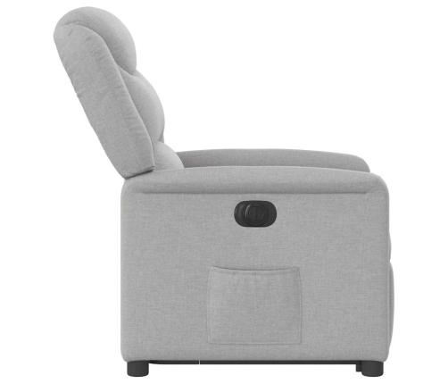 Sillón eléctrico reclinable elevable de tela gris nube